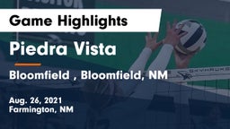Piedra Vista  vs Bloomfield , Bloomfield, NM Game Highlights - Aug. 26, 2021