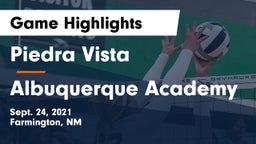 Piedra Vista  vs Albuquerque Academy  Game Highlights - Sept. 24, 2021