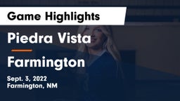 Piedra Vista  vs Farmington  Game Highlights - Sept. 3, 2022