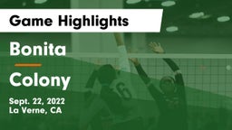 Bonita  vs Colony Game Highlights - Sept. 22, 2022