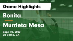 Bonita  vs Murrieta Mesa Game Highlights - Sept. 23, 2022