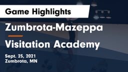Zumbrota-Mazeppa  vs Visitation Academy  Game Highlights - Sept. 25, 2021