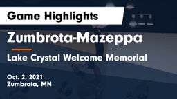 Zumbrota-Mazeppa  vs Lake Crystal Welcome Memorial Game Highlights - Oct. 2, 2021