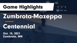 Zumbrota-Mazeppa  vs Centennial  Game Highlights - Oct. 15, 2021