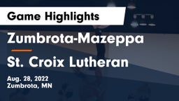 Zumbrota-Mazeppa  vs St. Croix Lutheran  Game Highlights - Aug. 28, 2022
