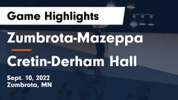 Zumbrota-Mazeppa  vs Cretin-Derham Hall  Game Highlights - Sept. 10, 2022