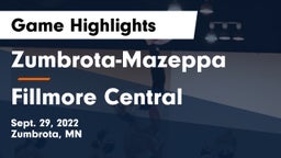 Zumbrota-Mazeppa  vs Fillmore Central  Game Highlights - Sept. 29, 2022