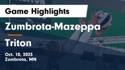 Zumbrota-Mazeppa  vs Triton  Game Highlights - Oct. 10, 2023