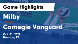 Milby  vs Carnegie Vanguard  Game Highlights - Oct. 21, 2022