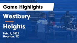 Westbury  vs Heights  Game Highlights - Feb. 4, 2022