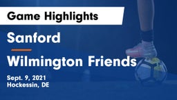 Sanford  vs Wilmington Friends  Game Highlights - Sept. 9, 2021
