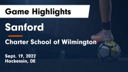Sanford  vs Charter School of Wilmington Game Highlights - Sept. 19, 2022