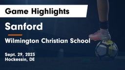 Sanford  vs Wilmington Christian School Game Highlights - Sept. 29, 2023