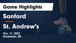 Sanford  vs St. Andrew's  Game Highlights - Oct. 17, 2023