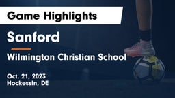 Sanford  vs Wilmington Christian School Game Highlights - Oct. 21, 2023