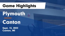 Plymouth  vs Canton  Game Highlights - Sept. 13, 2022