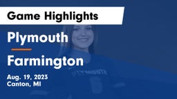 Plymouth  vs Farmington  Game Highlights - Aug. 19, 2023