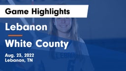 Lebanon  vs White County  Game Highlights - Aug. 23, 2022