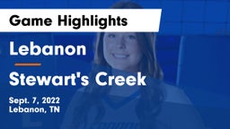 Lebanon  vs Stewart's Creek  Game Highlights - Sept. 7, 2022