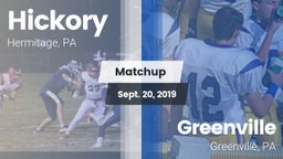 Matchup: Hickory  vs. Greenville  2019