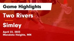 Two Rivers  vs Simley  Game Highlights - April 22, 2023