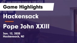 Hackensack  vs Pope John XXIII  Game Highlights - Jan. 12, 2020