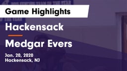 Hackensack  vs Medgar Evers  Game Highlights - Jan. 20, 2020