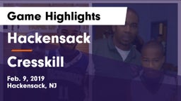 Hackensack  vs Cresskill Game Highlights - Feb. 9, 2019