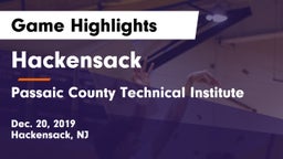 Hackensack  vs Passaic County Technical Institute Game Highlights - Dec. 20, 2019