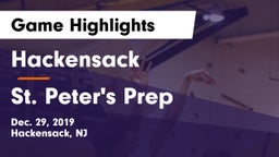 Hackensack  vs St. Peter's Prep  Game Highlights - Dec. 29, 2019