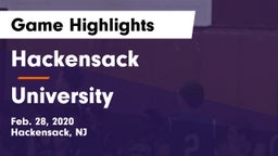 Hackensack  vs University Game Highlights - Feb. 28, 2020