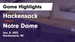 Hackensack  vs Notre Dame  Game Highlights - Jan. 8, 2022