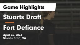 Stuarts Draft  vs Fort Defiance  Game Highlights - April 23, 2024