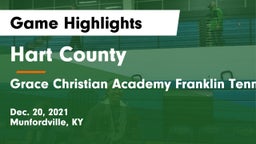 Hart County  vs Grace Christian Academy Franklin Tennessee Game Highlights - Dec. 20, 2021