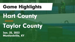 Hart County  vs Taylor County  Game Highlights - Jan. 25, 2022