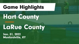 Hart County  vs LaRue County Game Highlights - Jan. 31, 2022