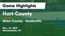 Hart County  vs Allen County - Scottsville  Game Highlights - Nov. 16, 2023