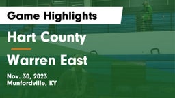 Hart County  vs Warren East  Game Highlights - Nov. 30, 2023