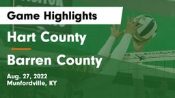 Hart County  vs Barren County  Game Highlights - Aug. 27, 2022