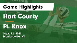 Hart County  vs Ft. Knox  Game Highlights - Sept. 22, 2022