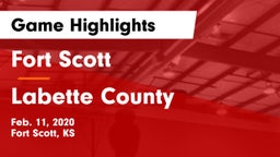 Fort Scott  vs Labette County  Game Highlights - Feb. 11, 2020