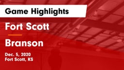 Fort Scott  vs Branson  Game Highlights - Dec. 5, 2020