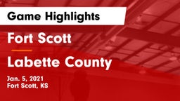 Fort Scott  vs Labette County  Game Highlights - Jan. 5, 2021