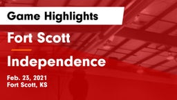 Fort Scott  vs Independence  Game Highlights - Feb. 23, 2021