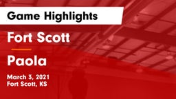 Fort Scott  vs Paola  Game Highlights - March 3, 2021