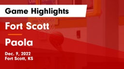 Fort Scott  vs Paola  Game Highlights - Dec. 9, 2022