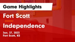 Fort Scott  vs Independence  Game Highlights - Jan. 27, 2023