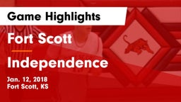 Fort Scott  vs Independence Game Highlights - Jan. 12, 2018