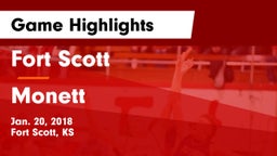 Fort Scott  vs Monett  Game Highlights - Jan. 20, 2018