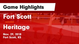 Fort Scott  vs Heritage Game Highlights - Nov. 29, 2018